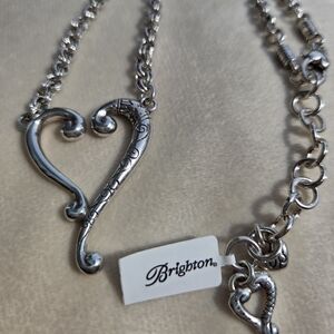 New Brighton Silver Open Heart Pendant Necklace - Silver Tone